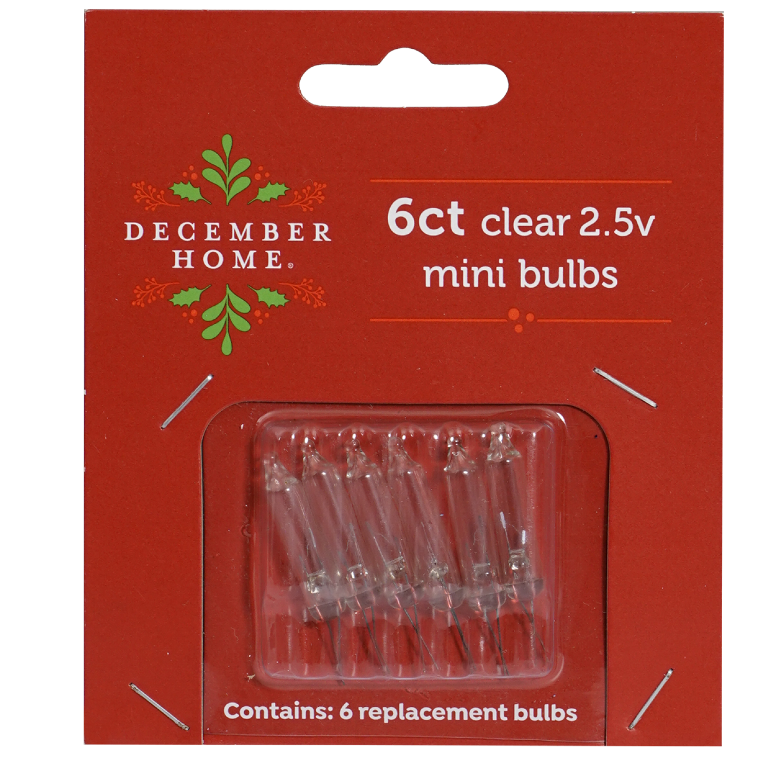 slide 1 of 3, December Home Clear 2.5v Mini Replacement Bulb Lights, 6 ct