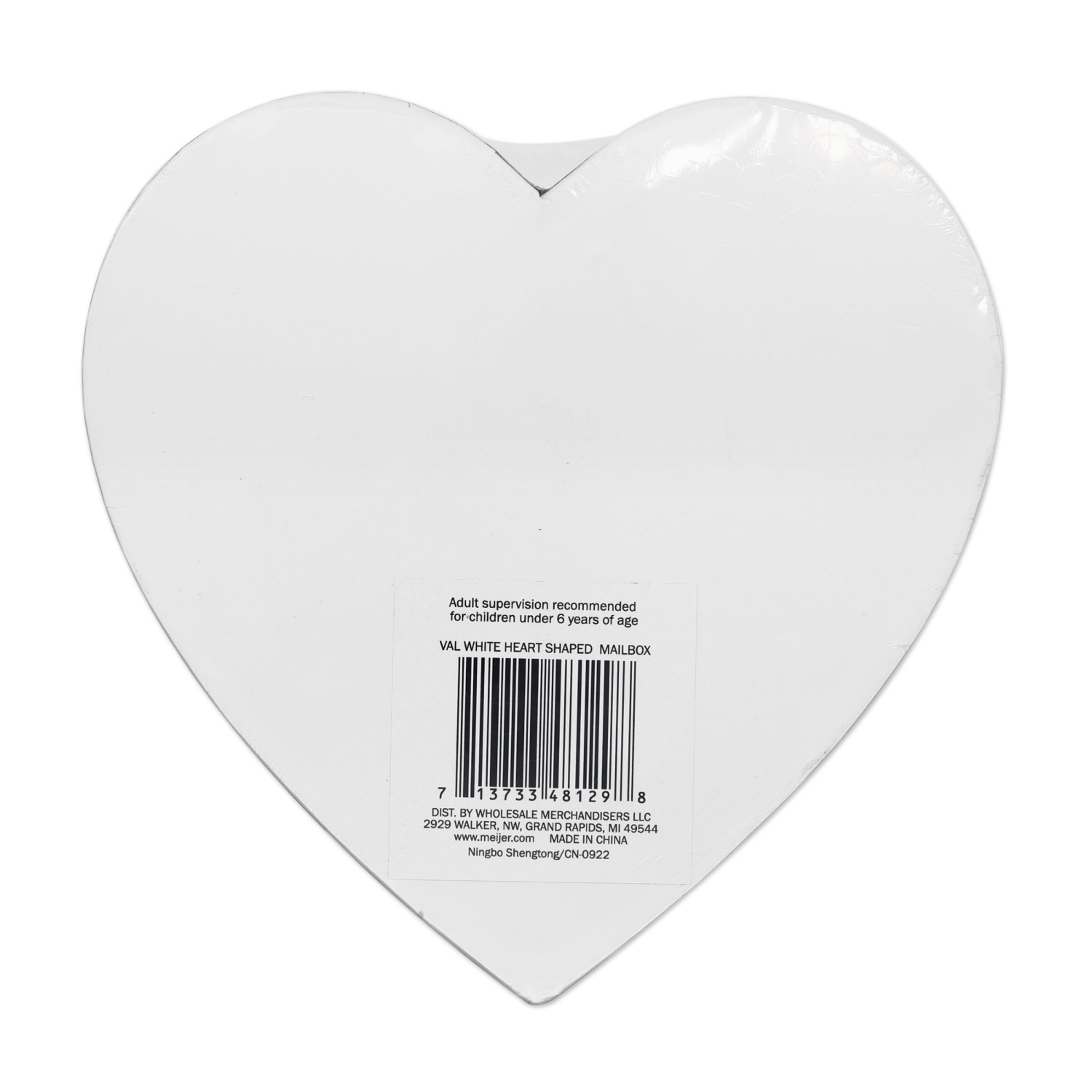 slide 4 of 6, Meijer Corporate Seasonal Valentine's Day Heart Mailbox, 7.8 In, 1 Count, 1 ct