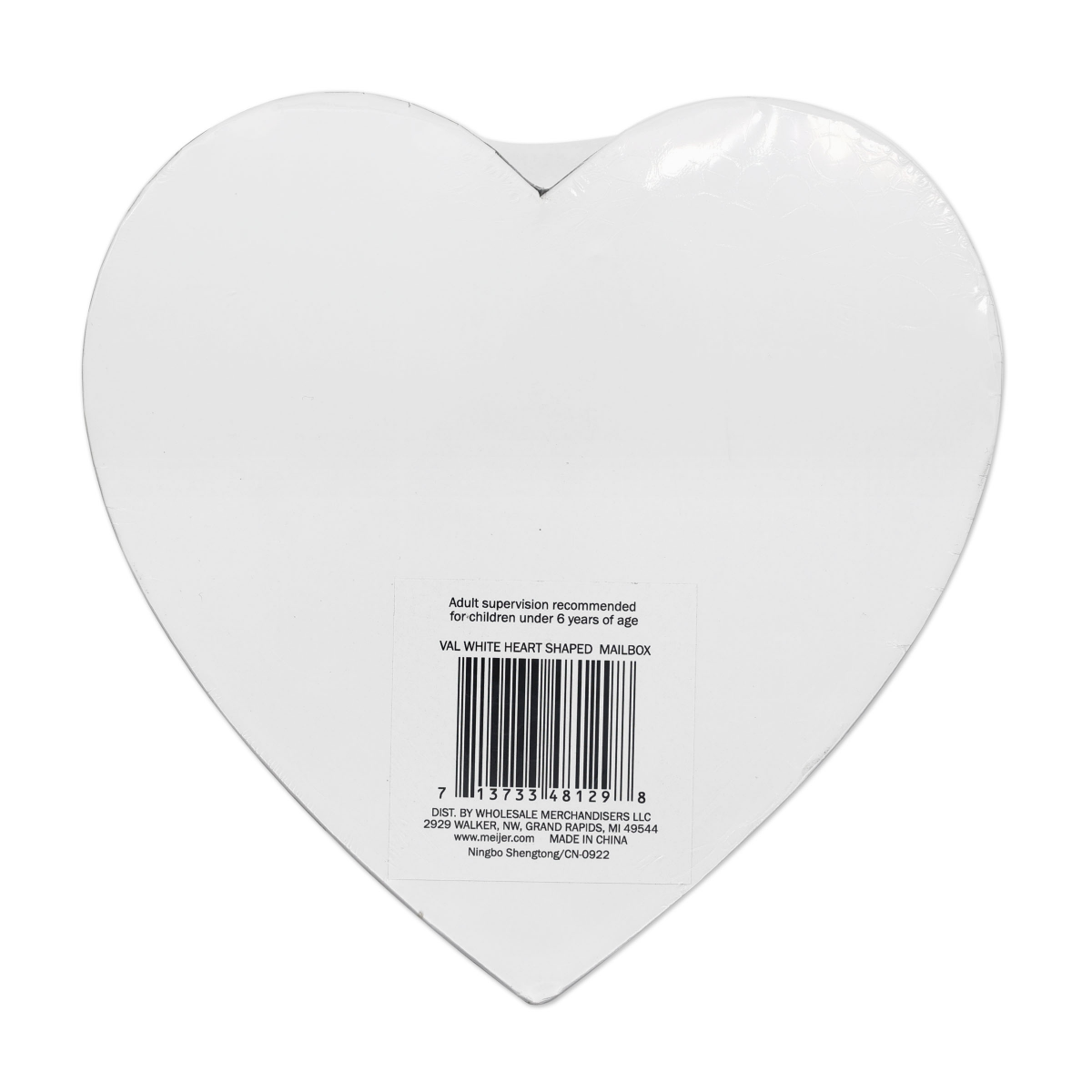 slide 13 of 21, Valentine's Day White Heart-Shaped Mailbox, 1 ct