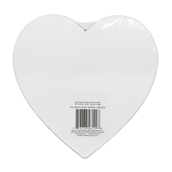 slide 20 of 21, Valentine's Day White Heart-Shaped Mailbox, 1 ct