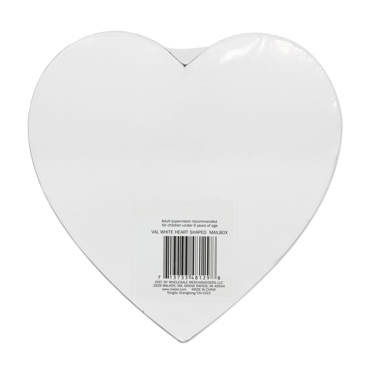 slide 21 of 21, Valentine's Day White Heart-Shaped Mailbox, 1 ct