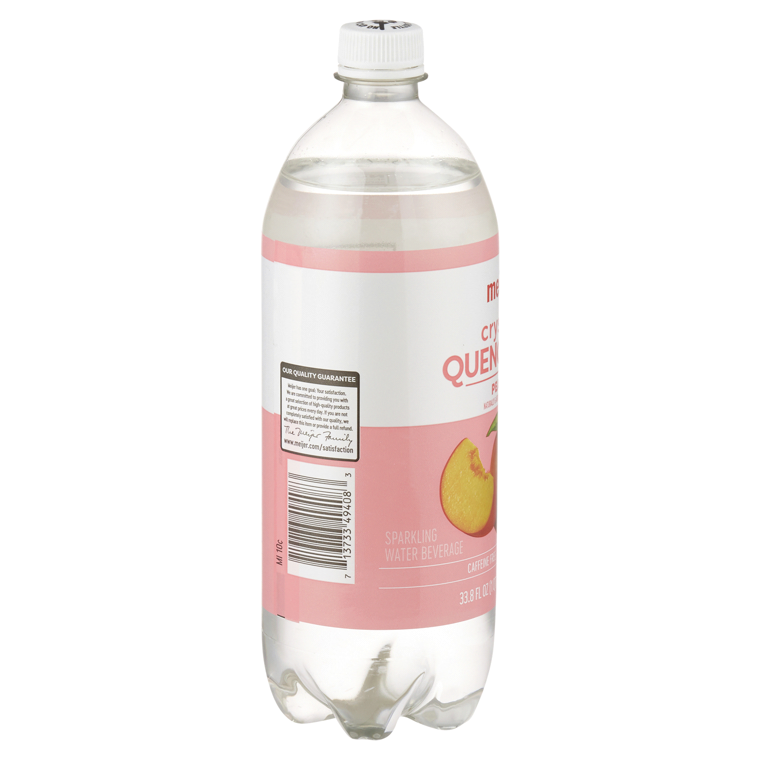 slide 5 of 5, Meijer Peach Crystal Quenchers- 1 liter, 1 liter