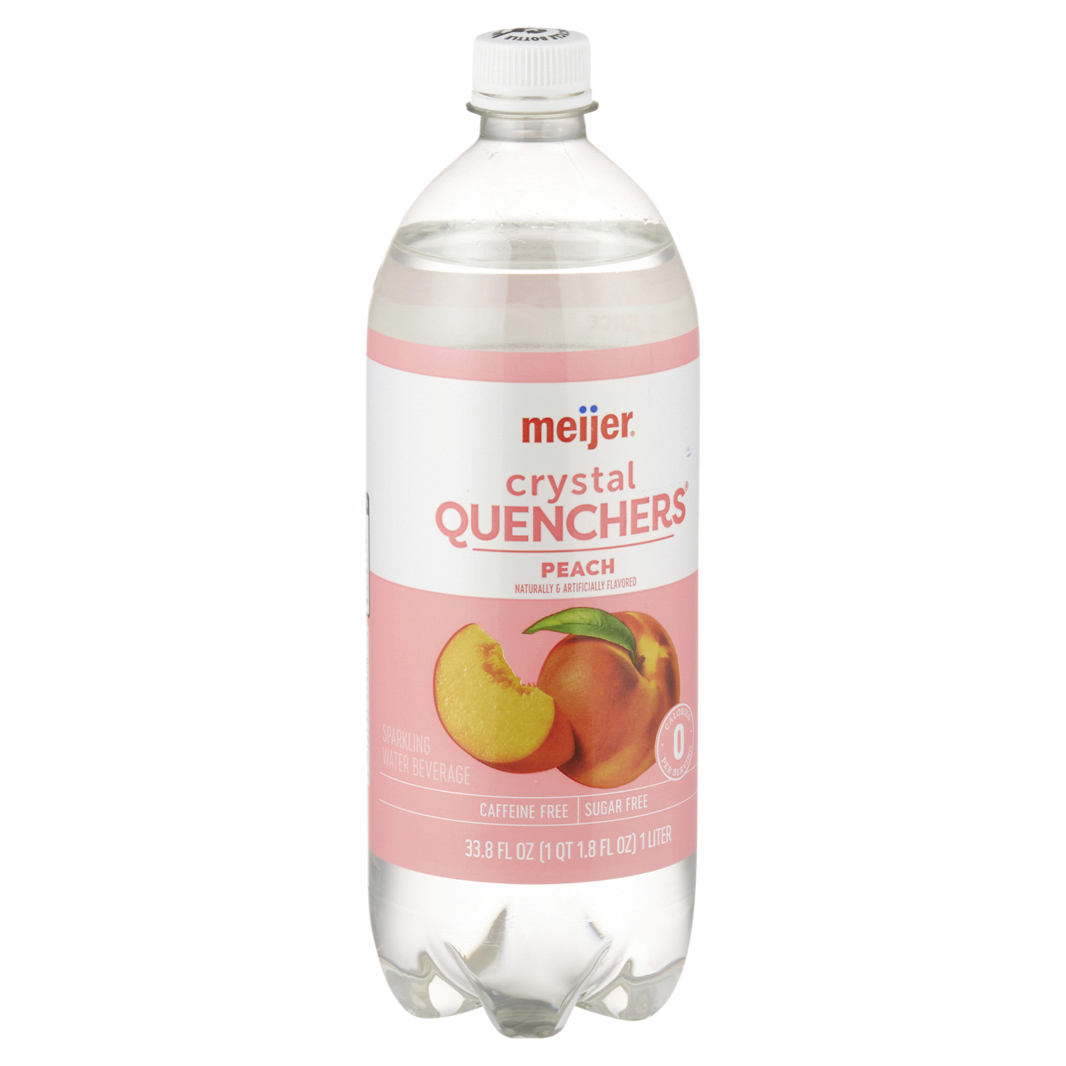 slide 3 of 5, Meijer Peach Crystal Quenchers- 1 liter, 1 liter