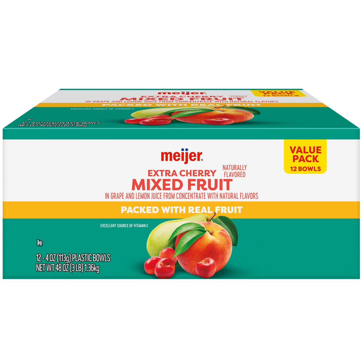 slide 3 of 5, Meijer 12-Ct Cherry Mixed Fruit Bowls, 12 ct; 4 oz