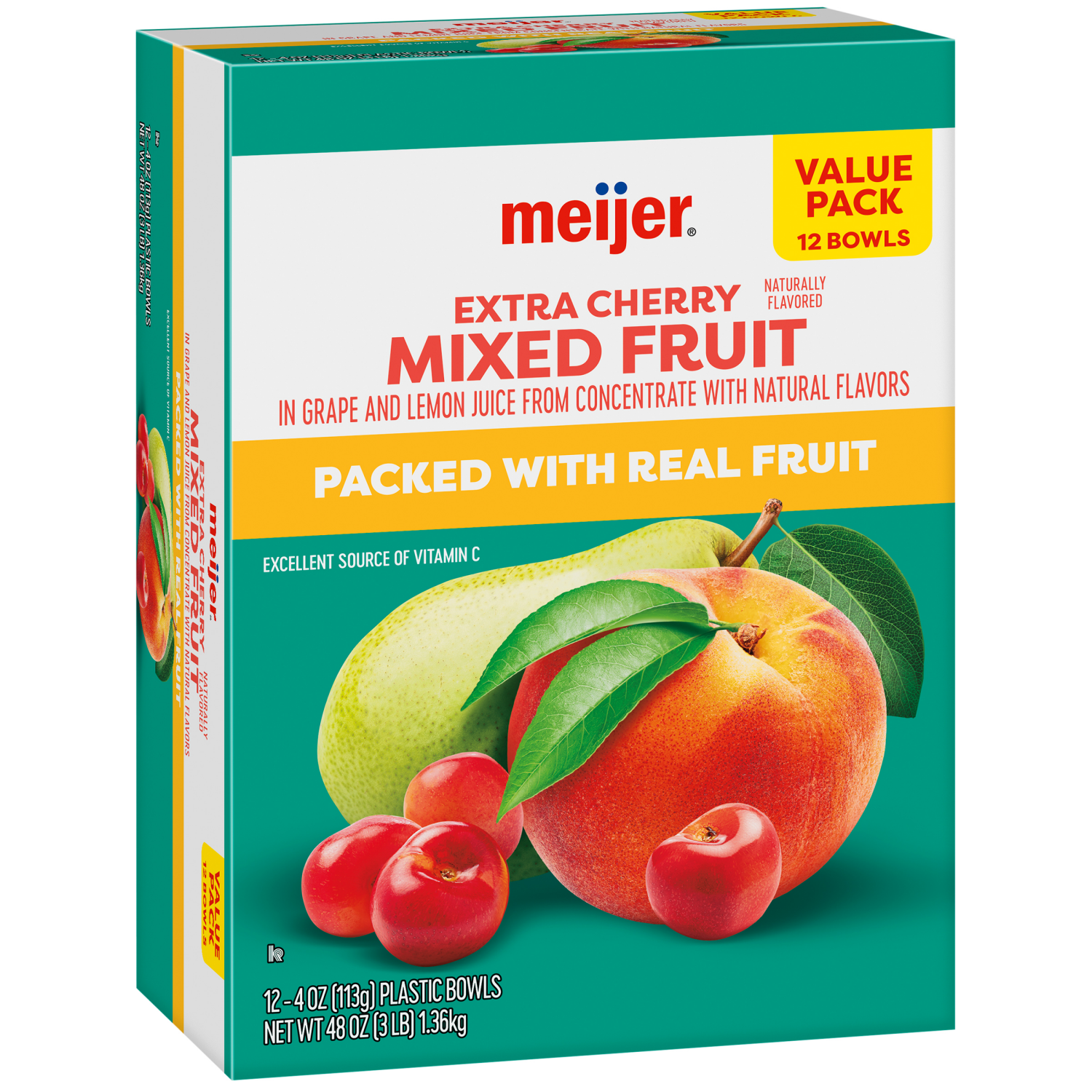 slide 4 of 5, Meijer 12-Ct Cherry Mixed Fruit Bowls, 12 ct; 4 oz