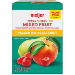 Meijer 12-Ct Cherry Mixed Fruit Bowls