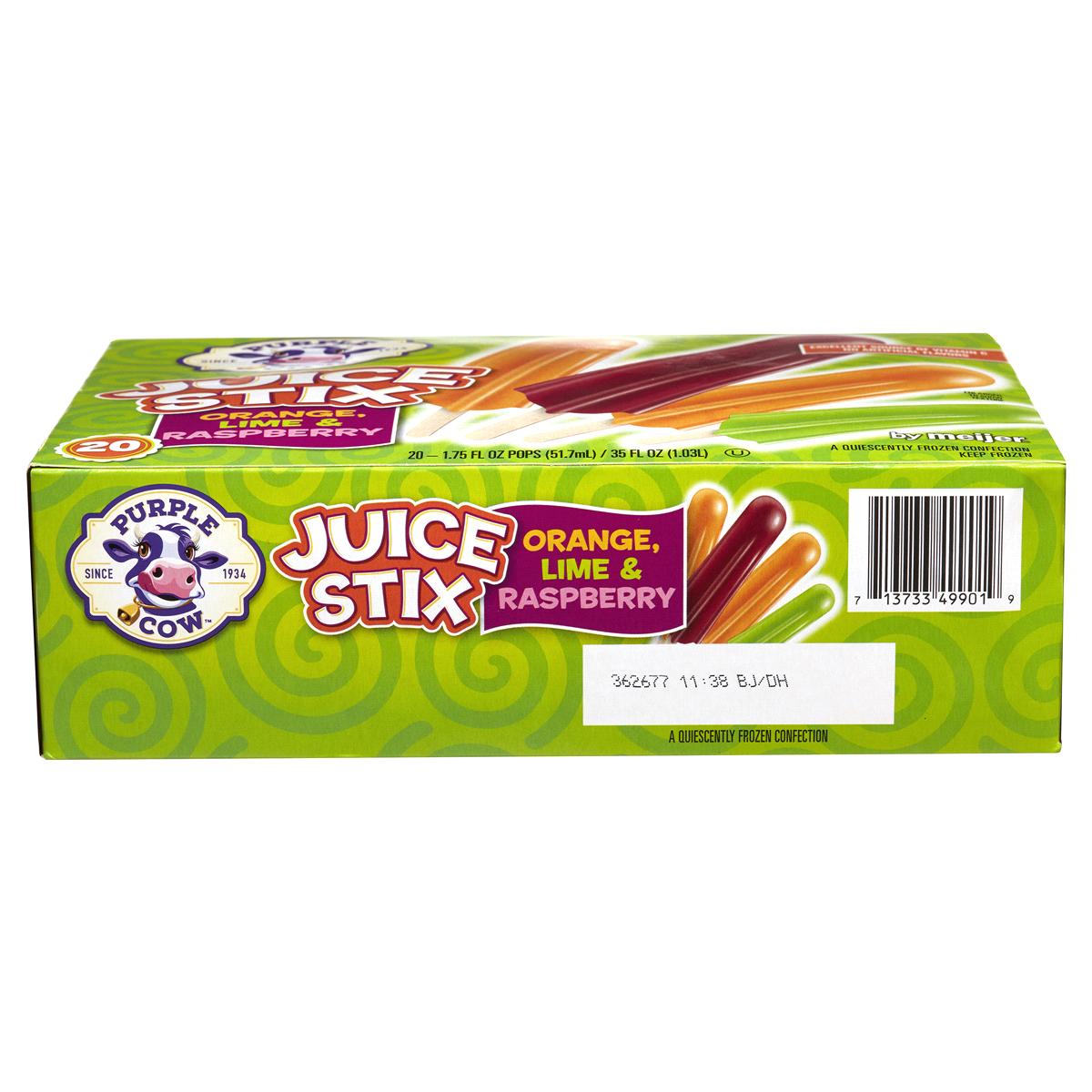 slide 2 of 4, Purple Cow Orange, Lime & Raspberry Party Pops, 20 ct