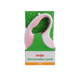 Meijer Retractable Leash White/pink Lg