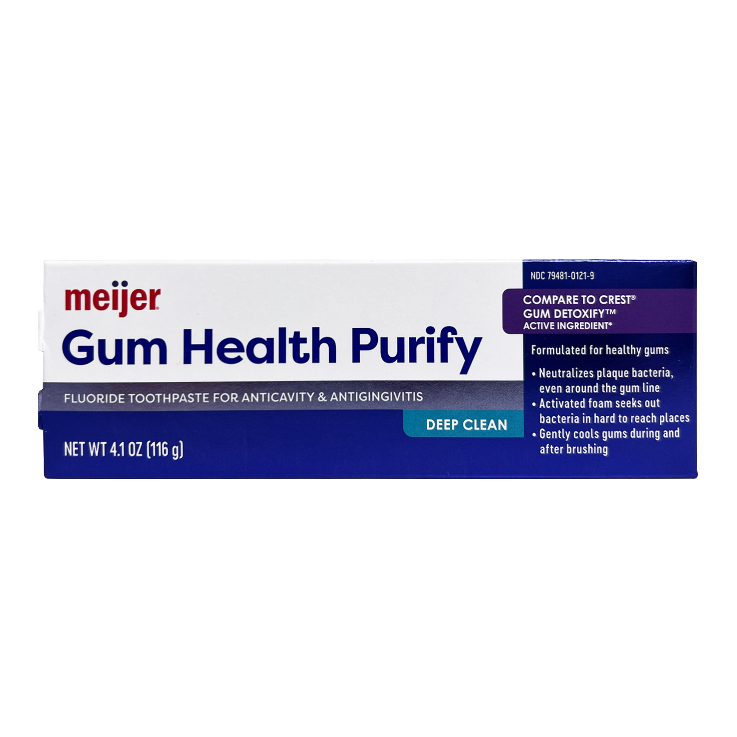 slide 2 of 3, MEIJER GUM DETOXIFY TOOTHPASTE, 4.1 oz