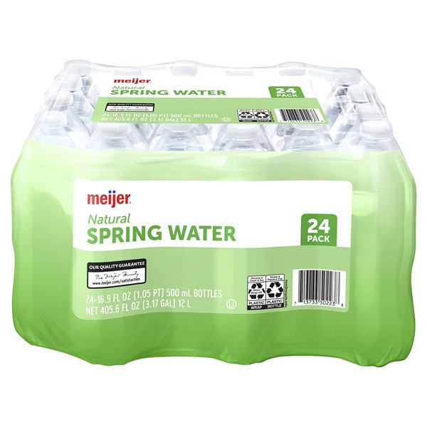 slide 5 of 5, Meijer Natural Spring Water Bottles, 24 ct; 16.9 oz