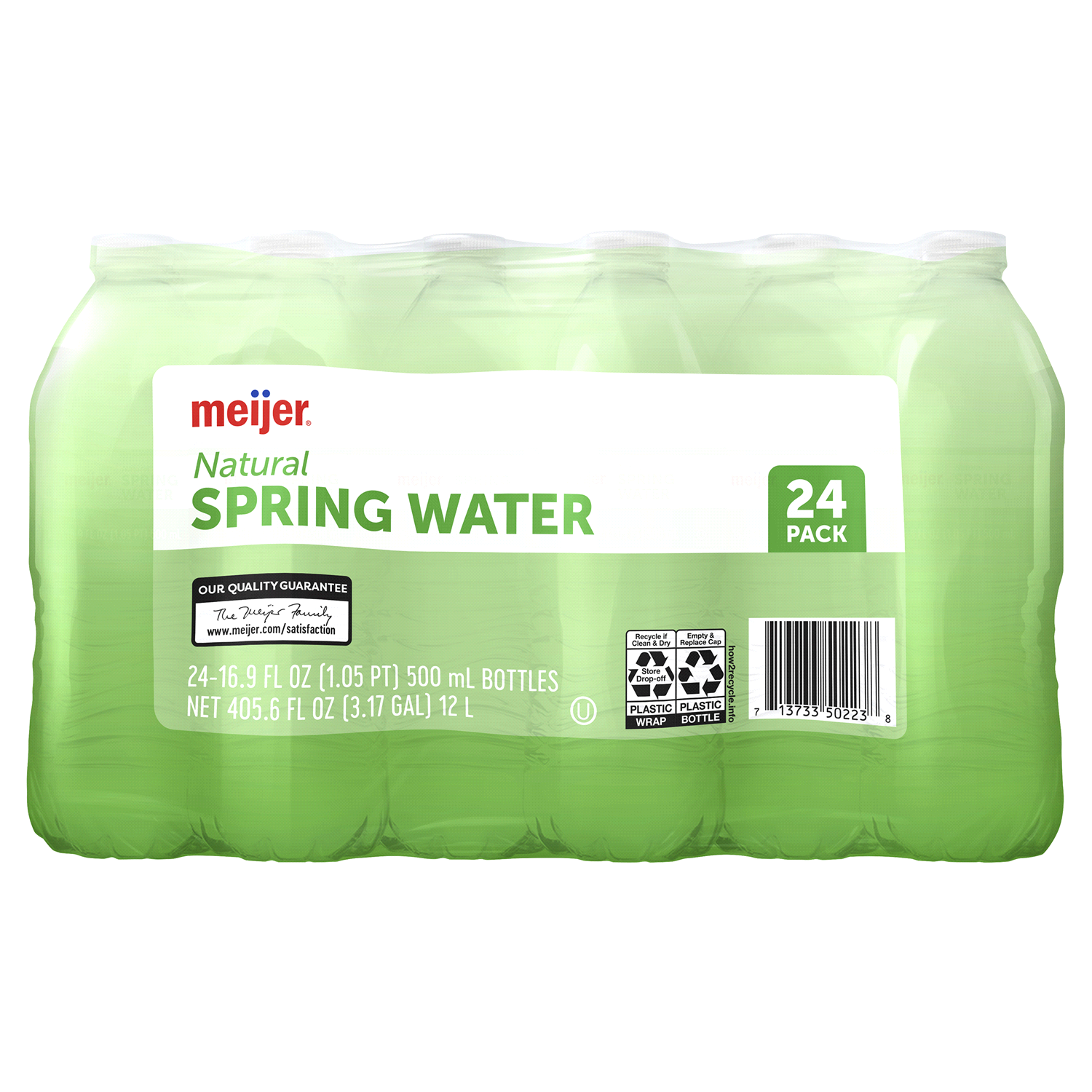 slide 1 of 2, Meijer Natural Spring Water Bottles - 24 ct; 16.9 oz, 24 ct; 16.9 oz