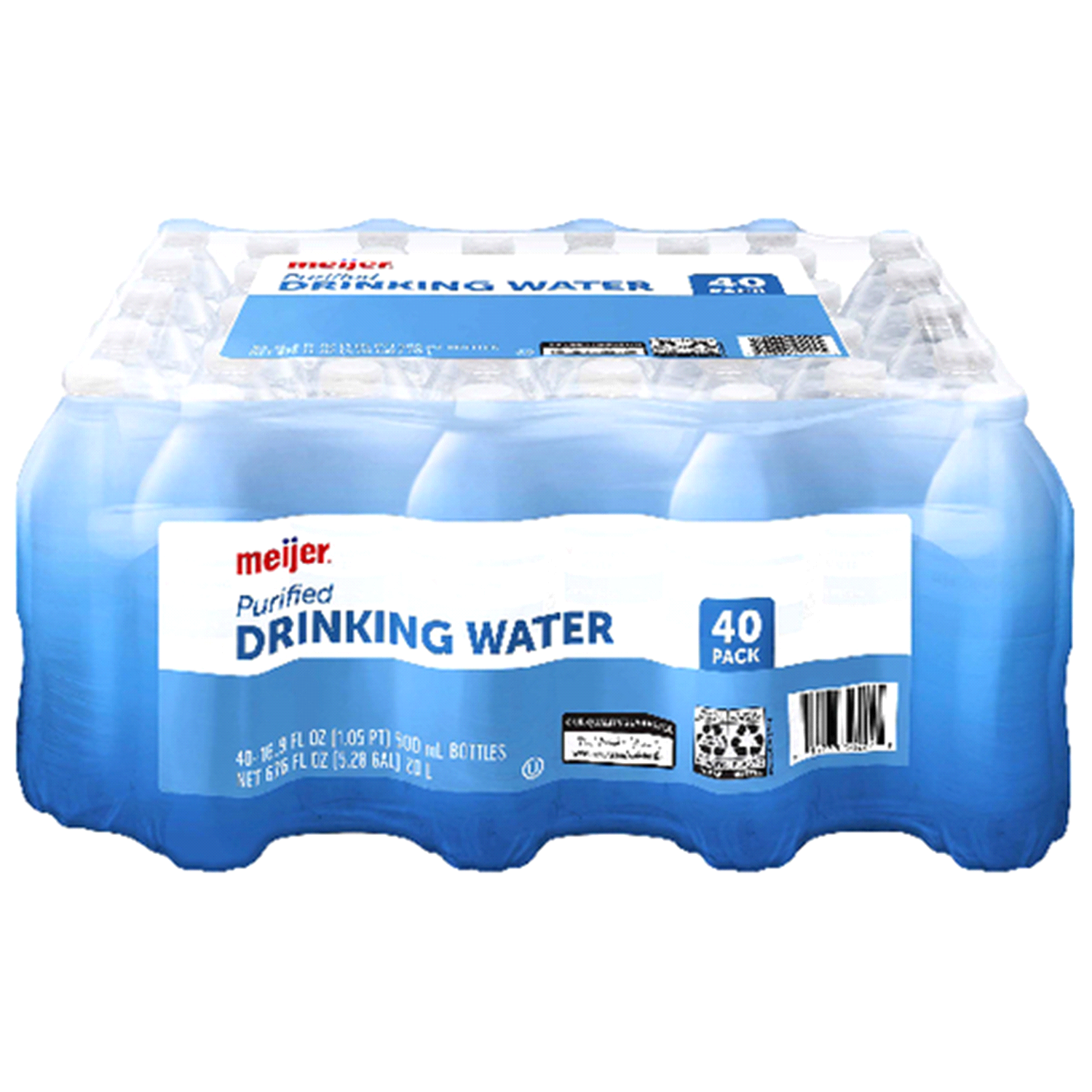 slide 1 of 2, Meijer Purified Drinking Water Bottles- 40 ct; 16.9 oz, 40 ct; 16.9 oz
