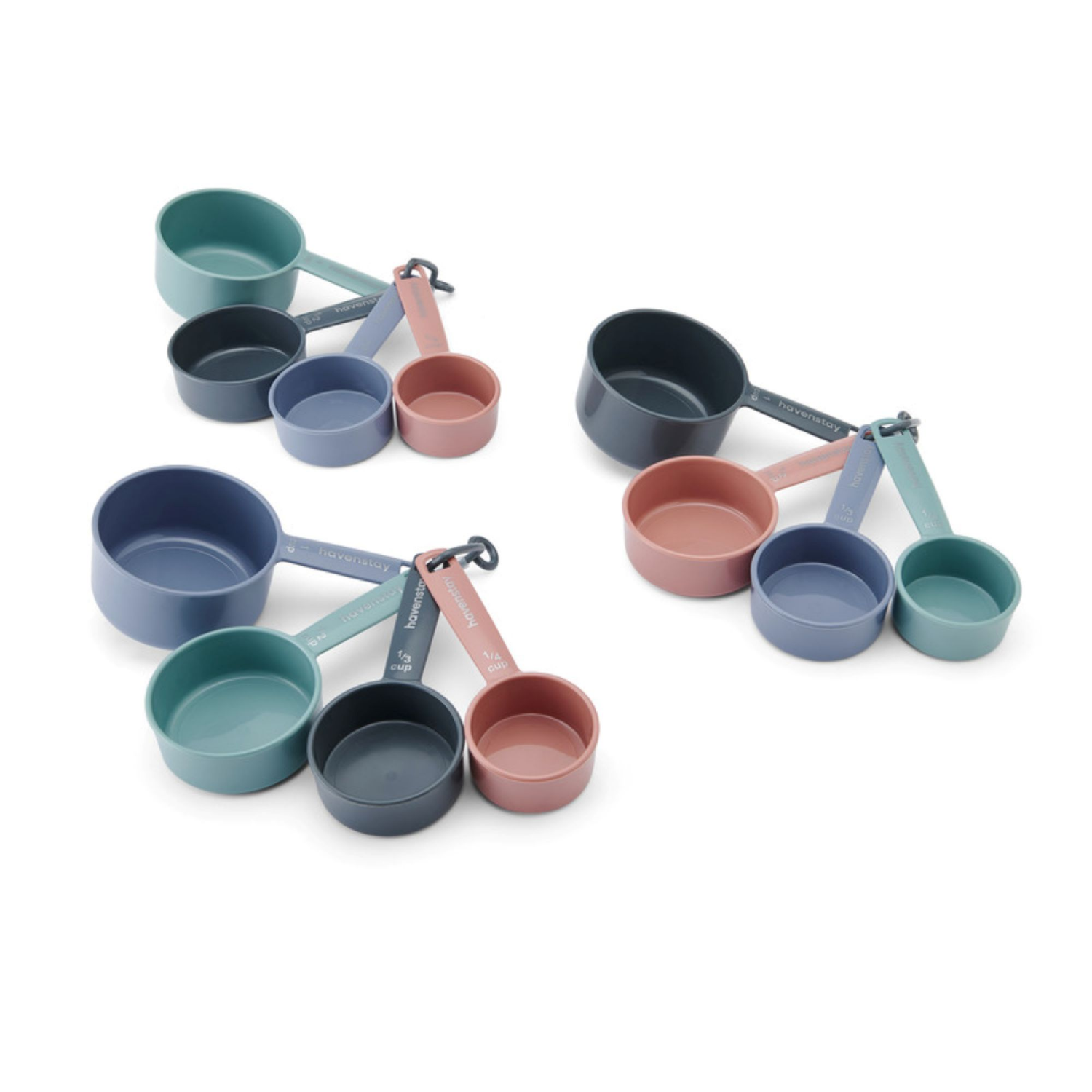 slide 1 of 2, Havenstay Plastic Measuring Cups 4Pc Assorted, 4 ct