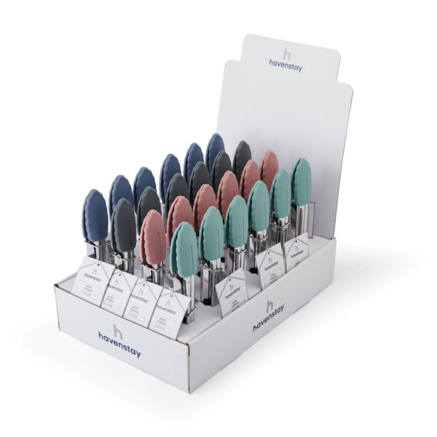 slide 2 of 2, Havenstay Mini Silicone Tongs Assorted, 1 ct