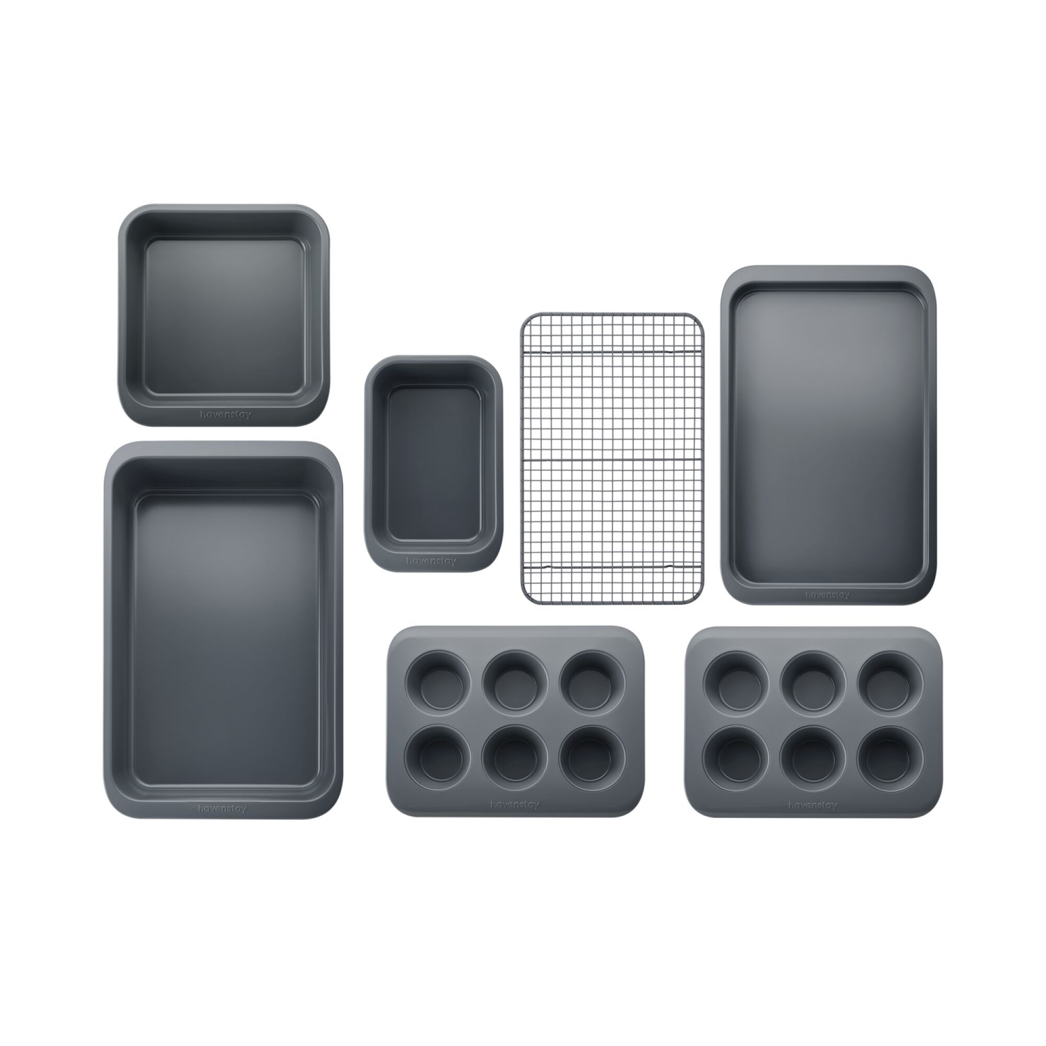 slide 2 of 2, Havenstay Bakeware Nesting Set 7pc Charcoal, 7 ct