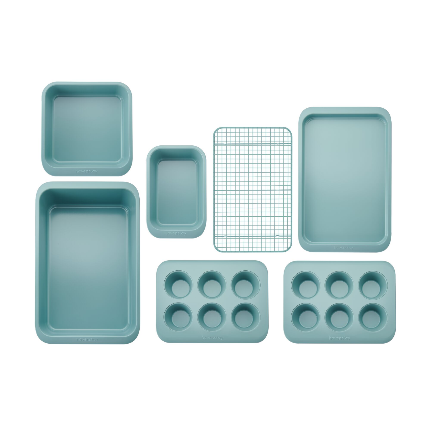 slide 2 of 2, Havenstay Bakeware Nesting Set 7pc Teal, 7 ct