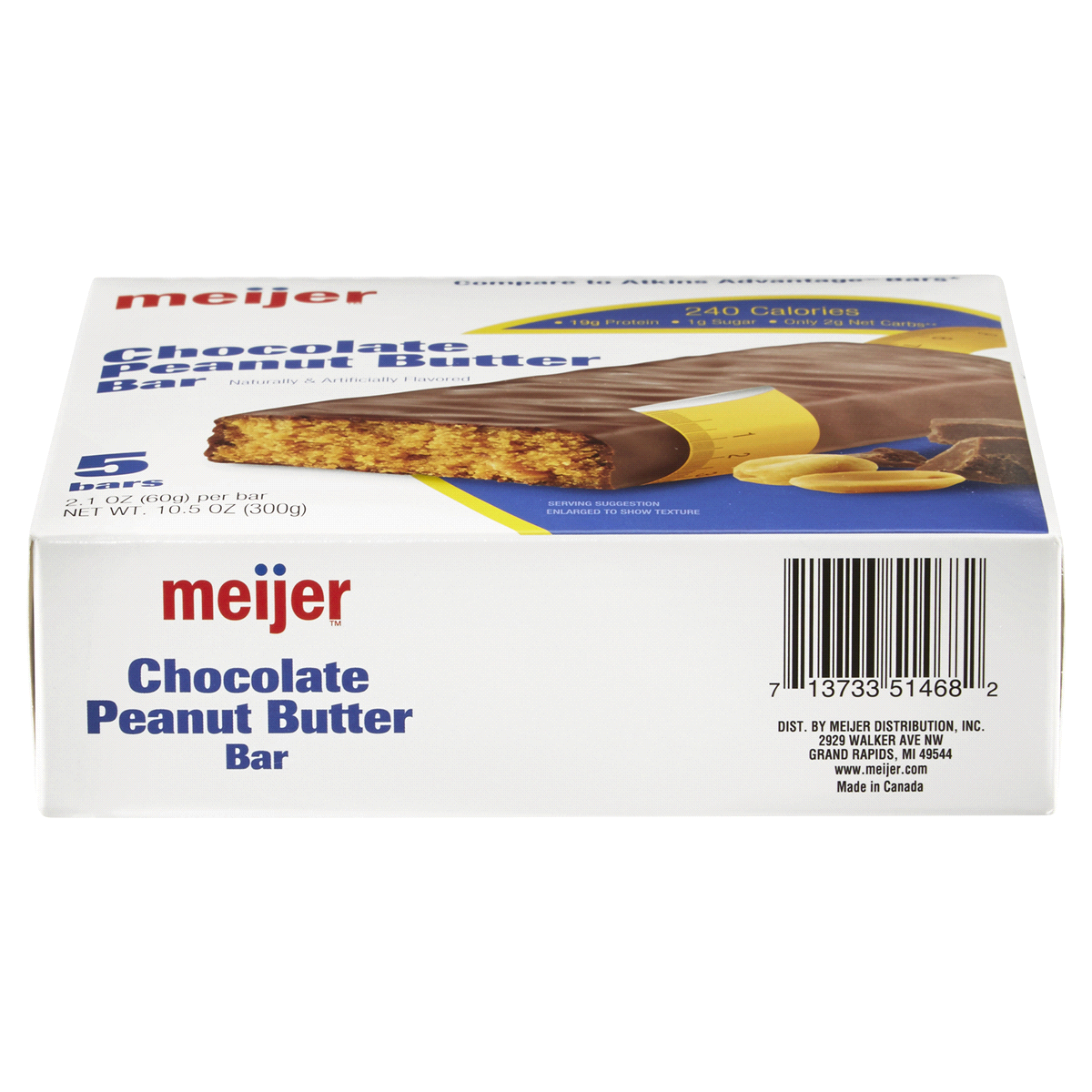slide 6 of 6, Meijer Treat Bars, Chocolate Peanut Butter Bar, 5 ct