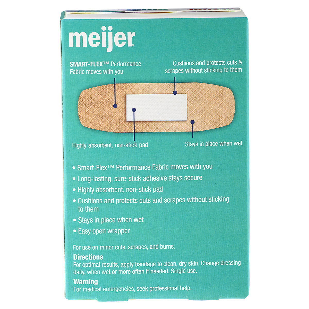 slide 4 of 4, Meijer Smart-Flex Adhesive Bandages, 20 ct