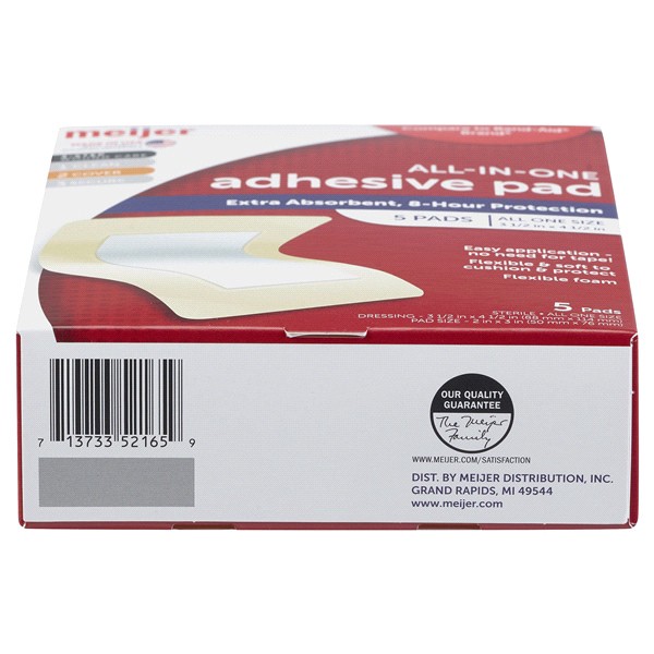 slide 5 of 5, Meijer All-in-One Adhesive Pad, 5 ct