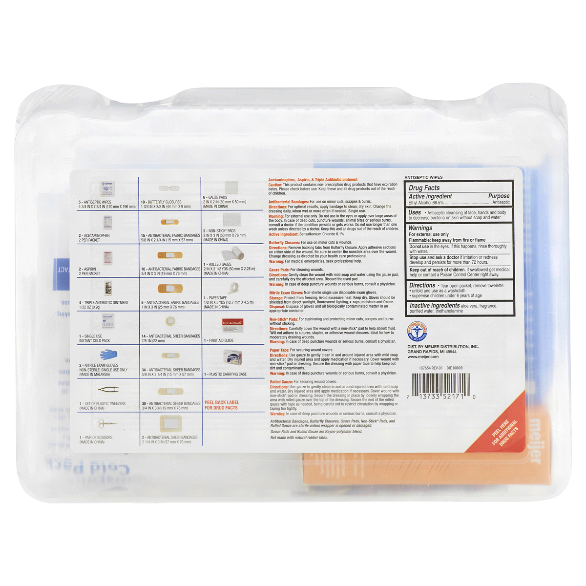slide 2 of 2, Meijer First Aid Kit, 150 ct