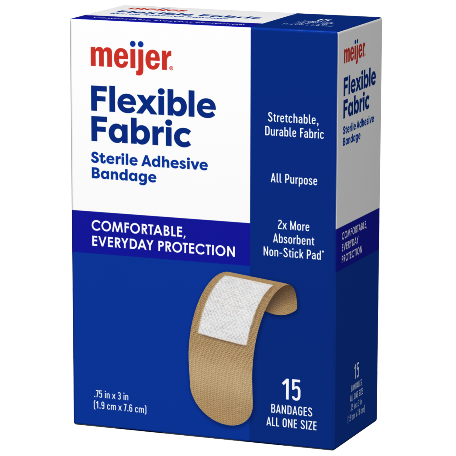slide 5 of 6, Meijer Fabric Bandages, 15 ct