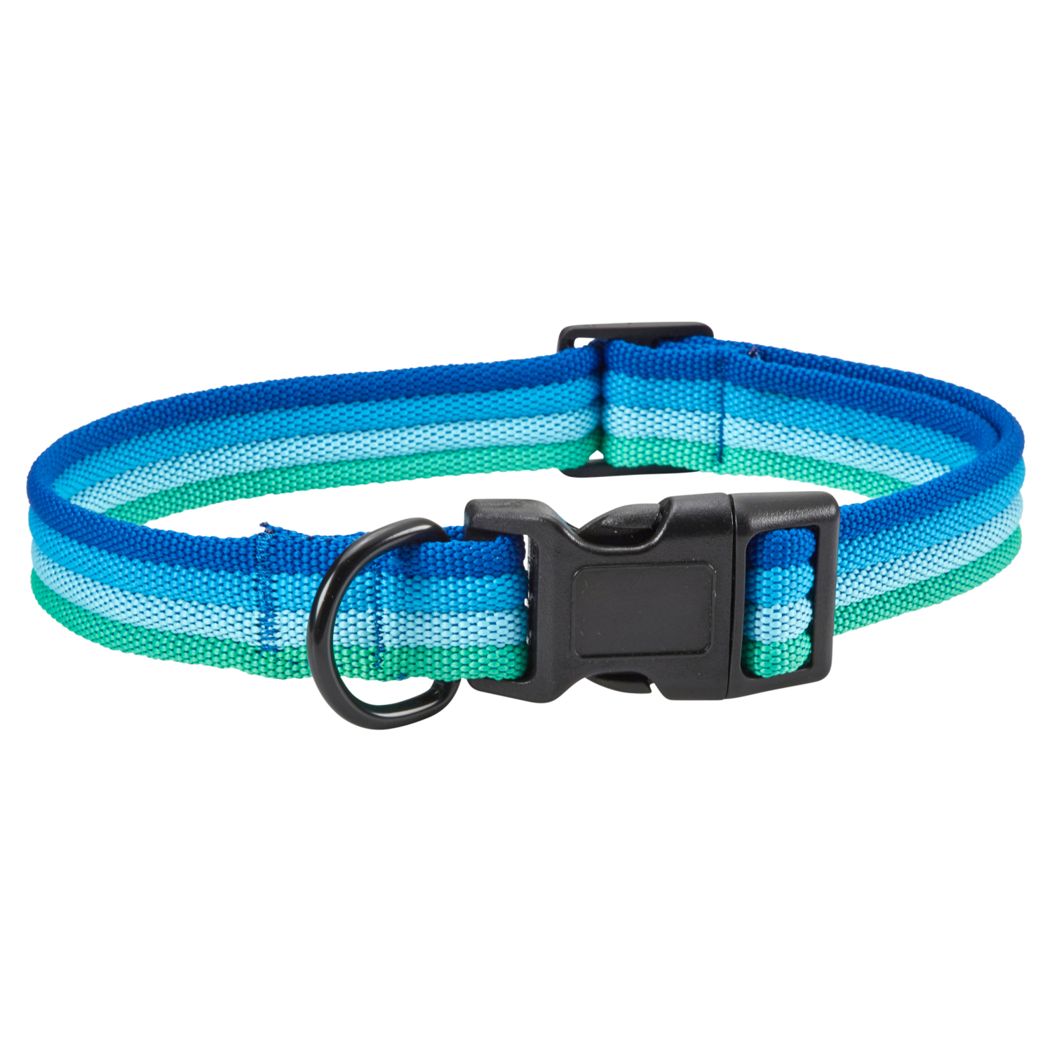 slide 1 of 1, Meijer Dog Collar Blue Bright Stripe, Medium, MED