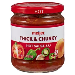 Meijer Hot Thick & Chunky Salsa, 15.5 Oz