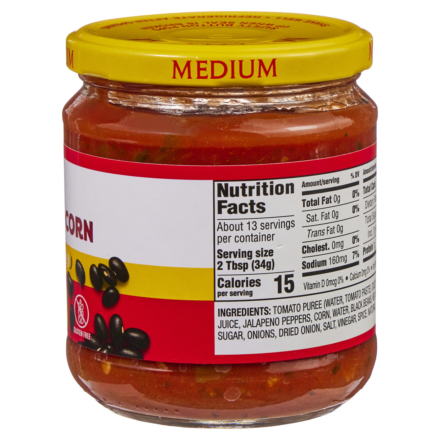 slide 3 of 5, Meijer Medium Black Bean & Corn Salsa, 15.50 oz, 15.5 oz