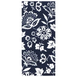 Room & Retreat Tonal Jacobean Fiber Reactive Kitchen Towel, 18 in x 28 in