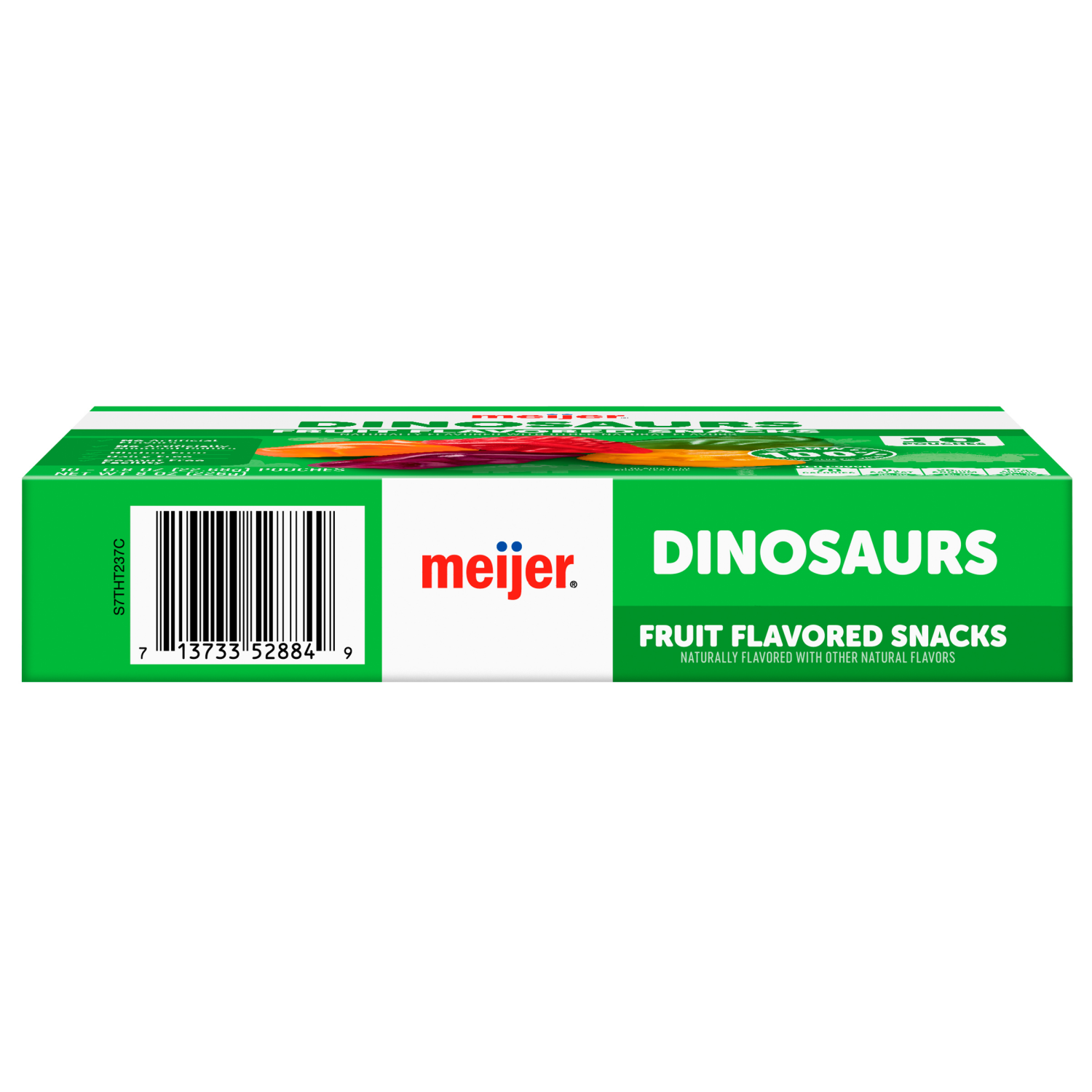 slide 3 of 8, Meijer Dinosaur Fruit Flavored Snacks, 10 ct