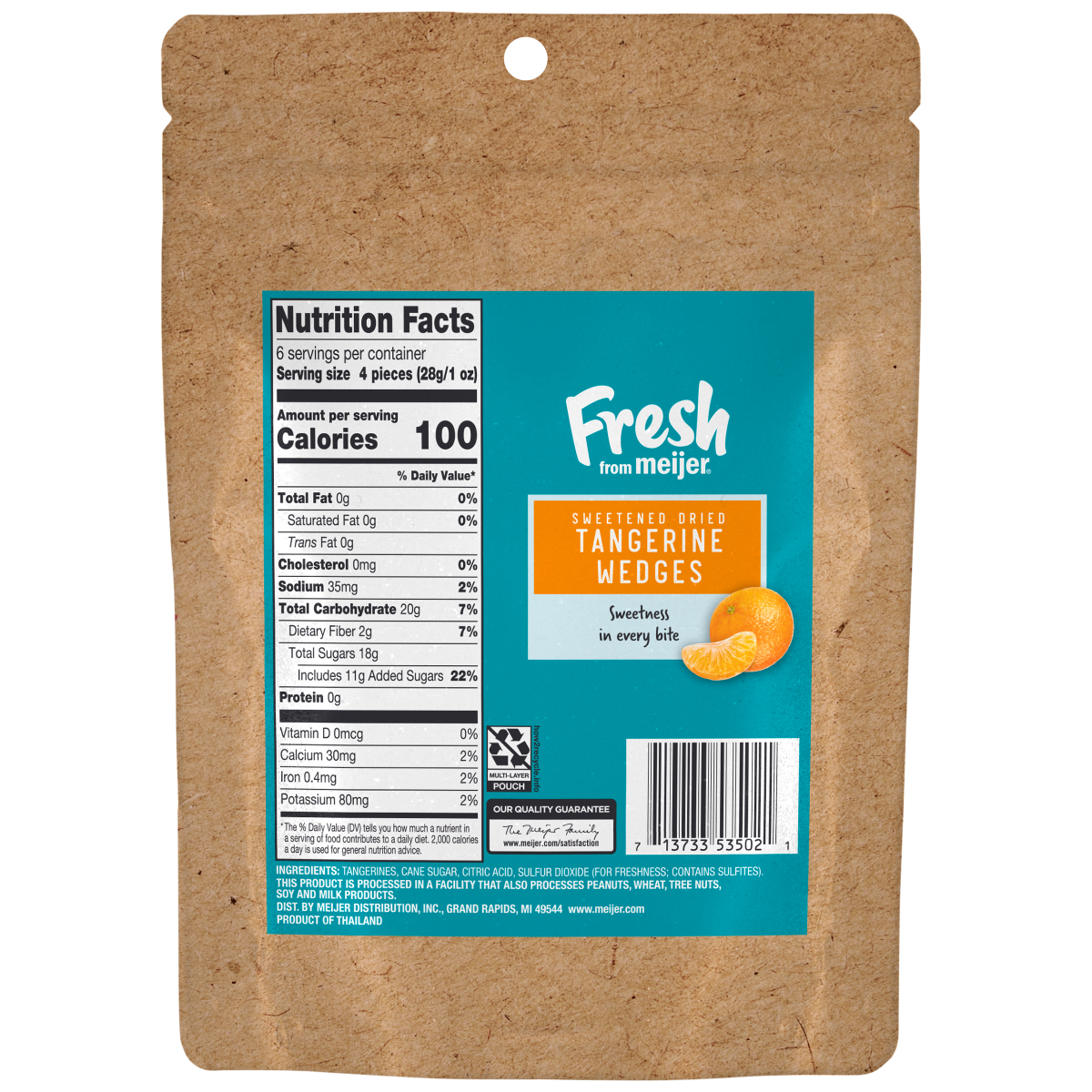 slide 2 of 2, Fresh from Meijer Sweetened Dried Tangerines, 6 oz