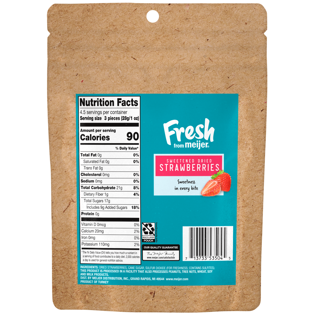 slide 2 of 2, Fresh from Meijer Sweetened Dried Strawberries, 4.5 oz