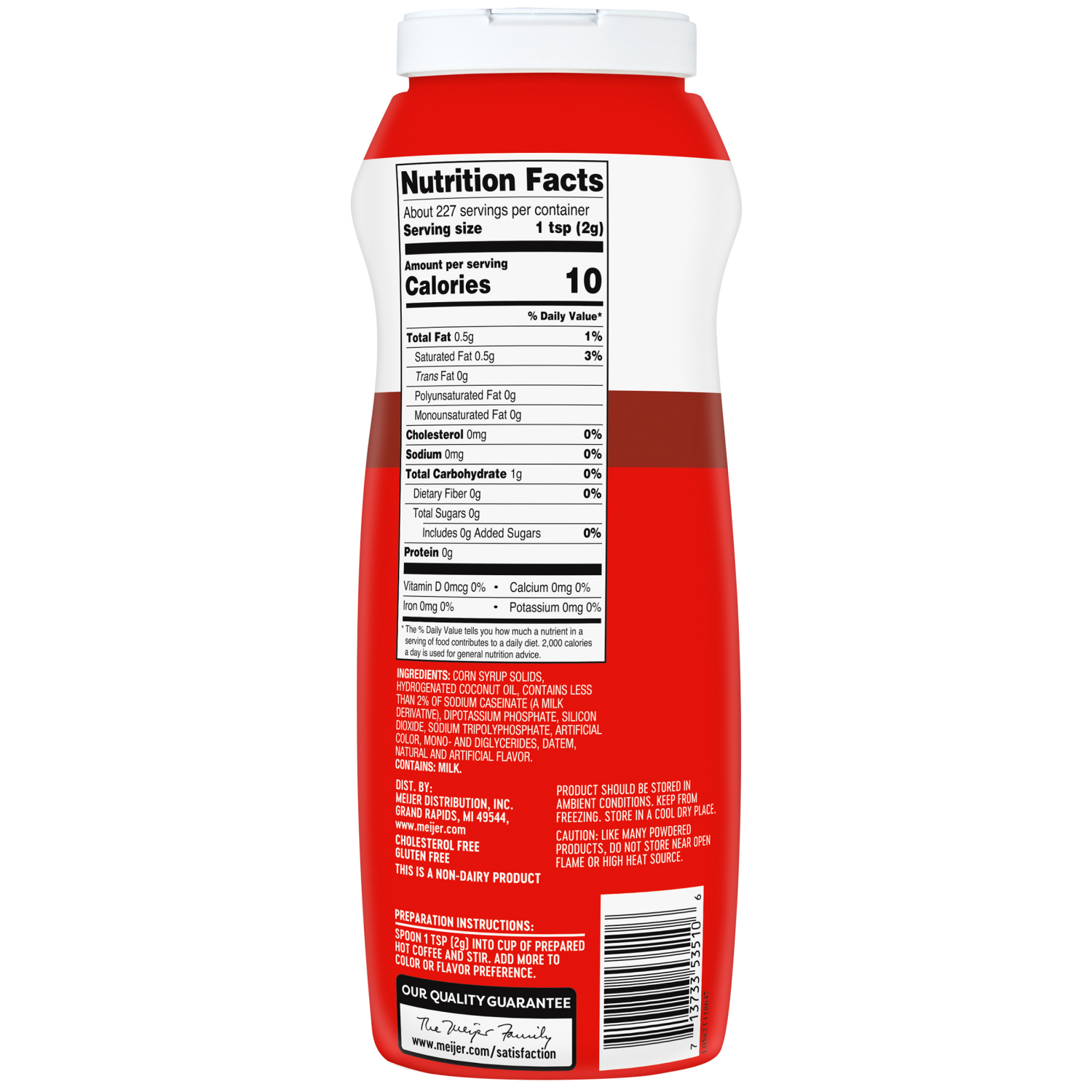 slide 2 of 2, Meijer Original Coffee Creamer, 16 oz