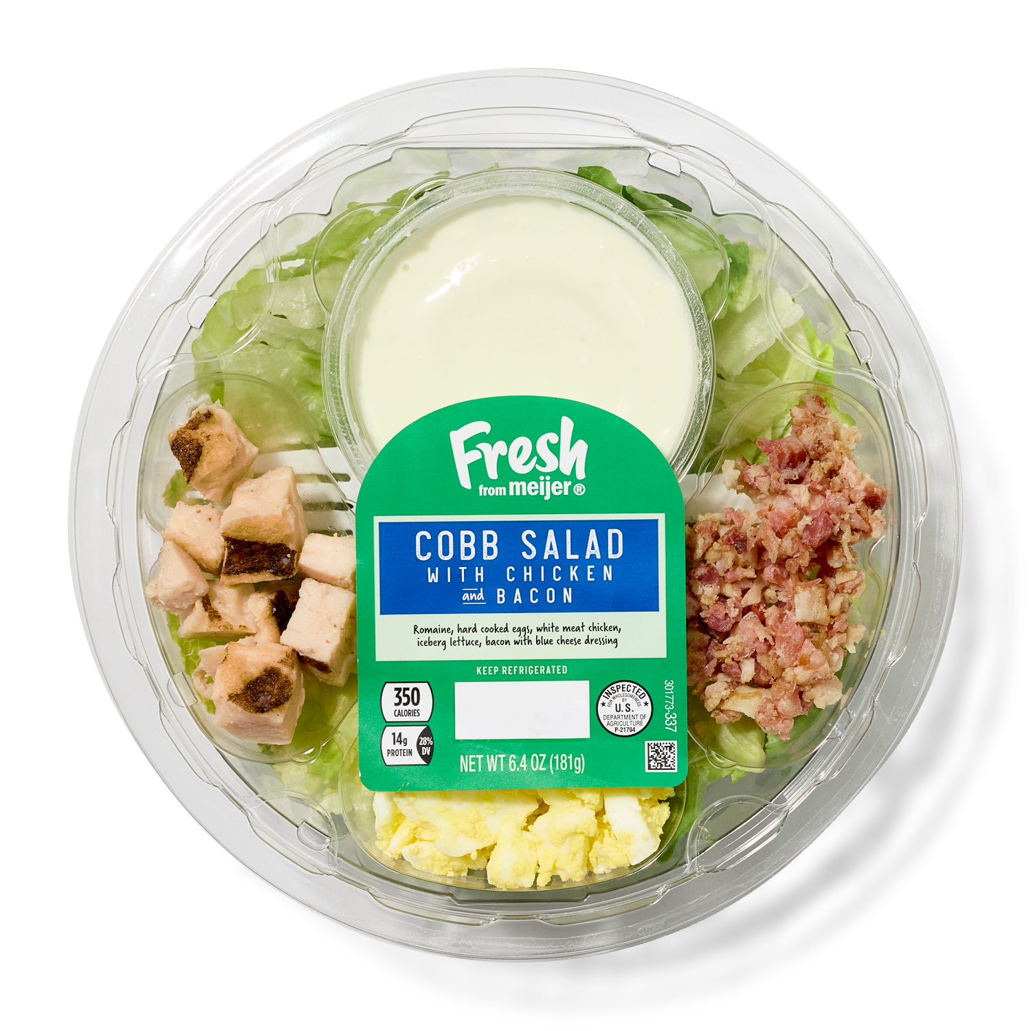 slide 1 of 3, Fresh from Meijer Cobb with Chicken Salad Bowl, 6.4 oz, 6.4 oz
