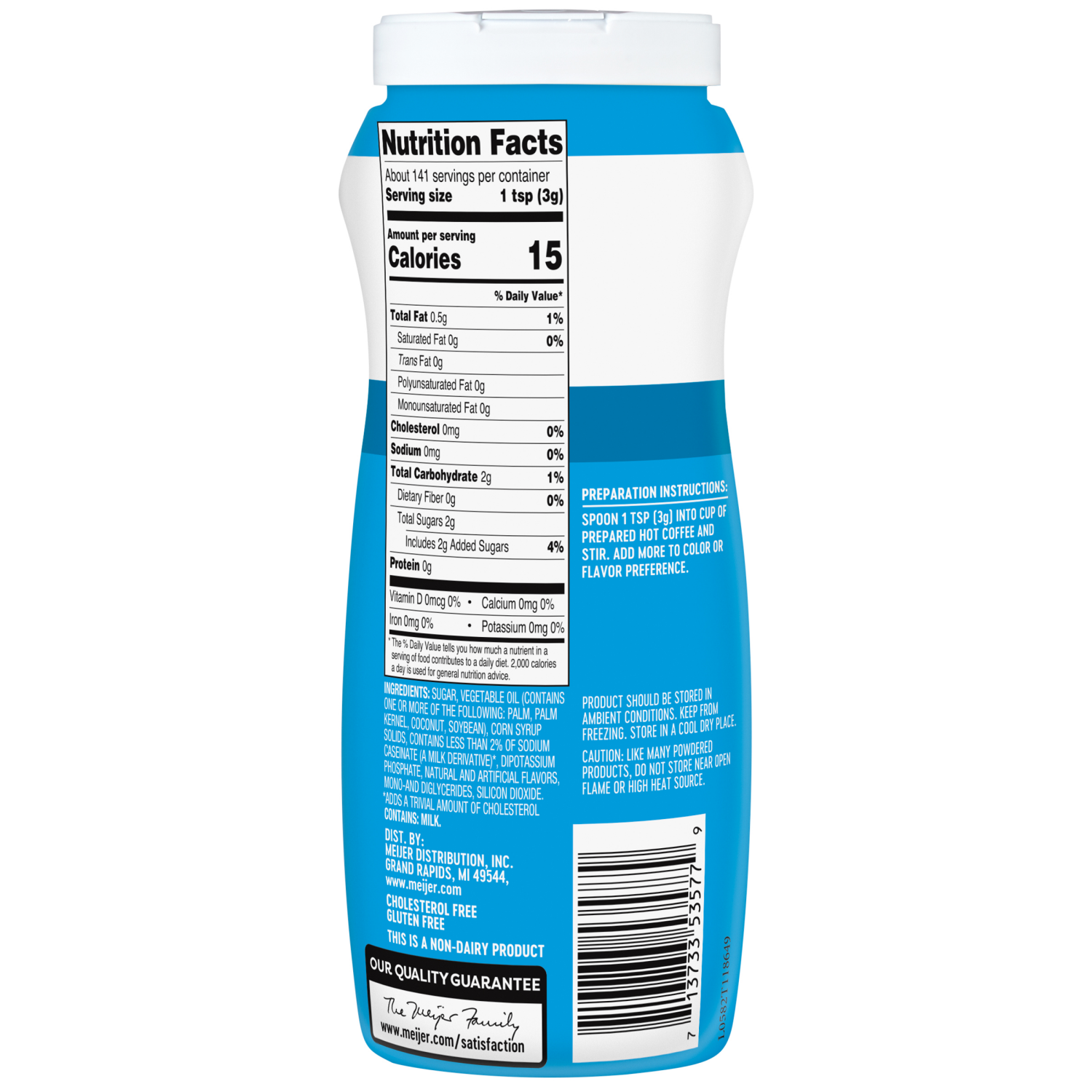 slide 2 of 2, Meijer French Vanilla Coffee Creamer, 15 oz