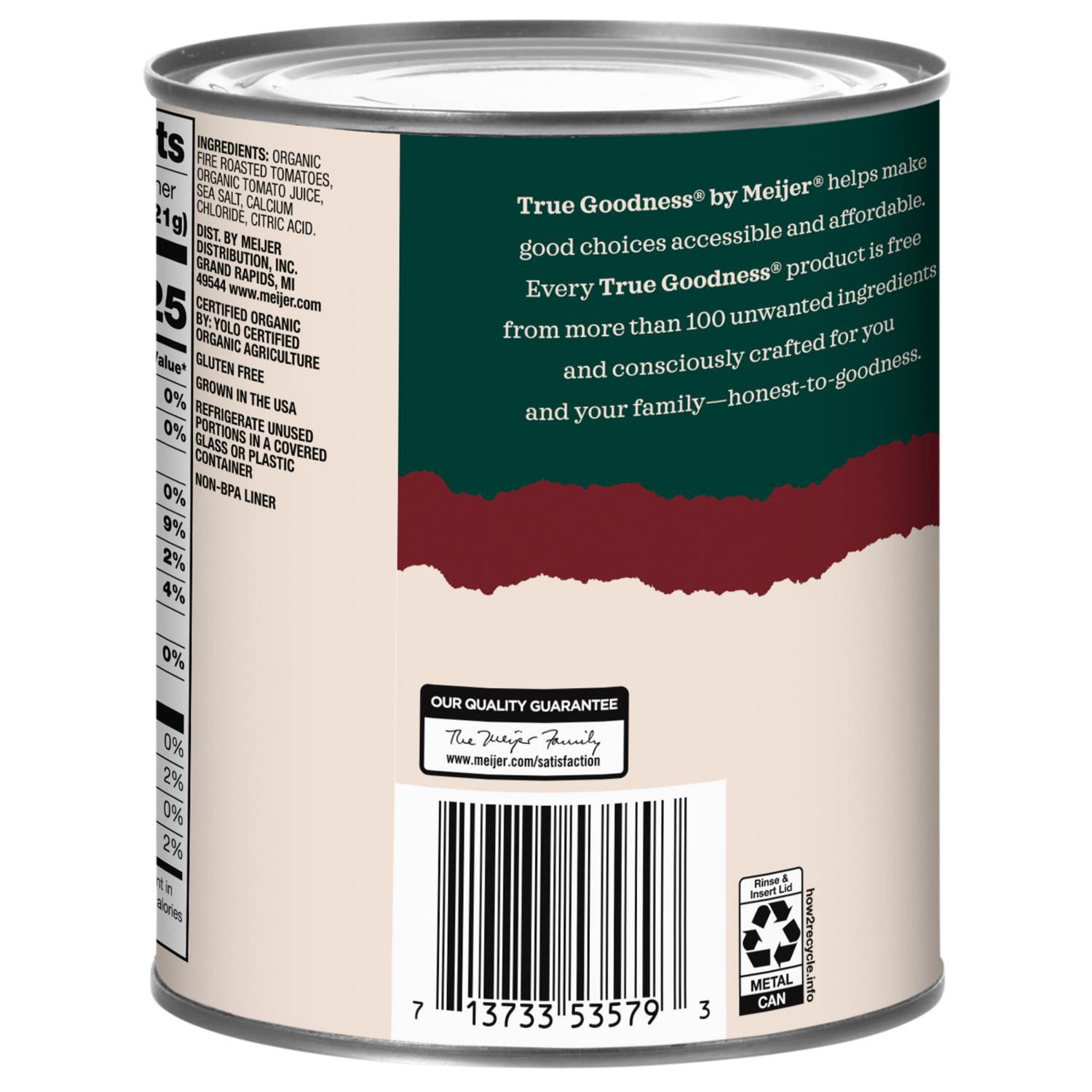 slide 2 of 3, True Goodness Organic Fire Roasted Diced Tomatoes 28 oz, 28 oz