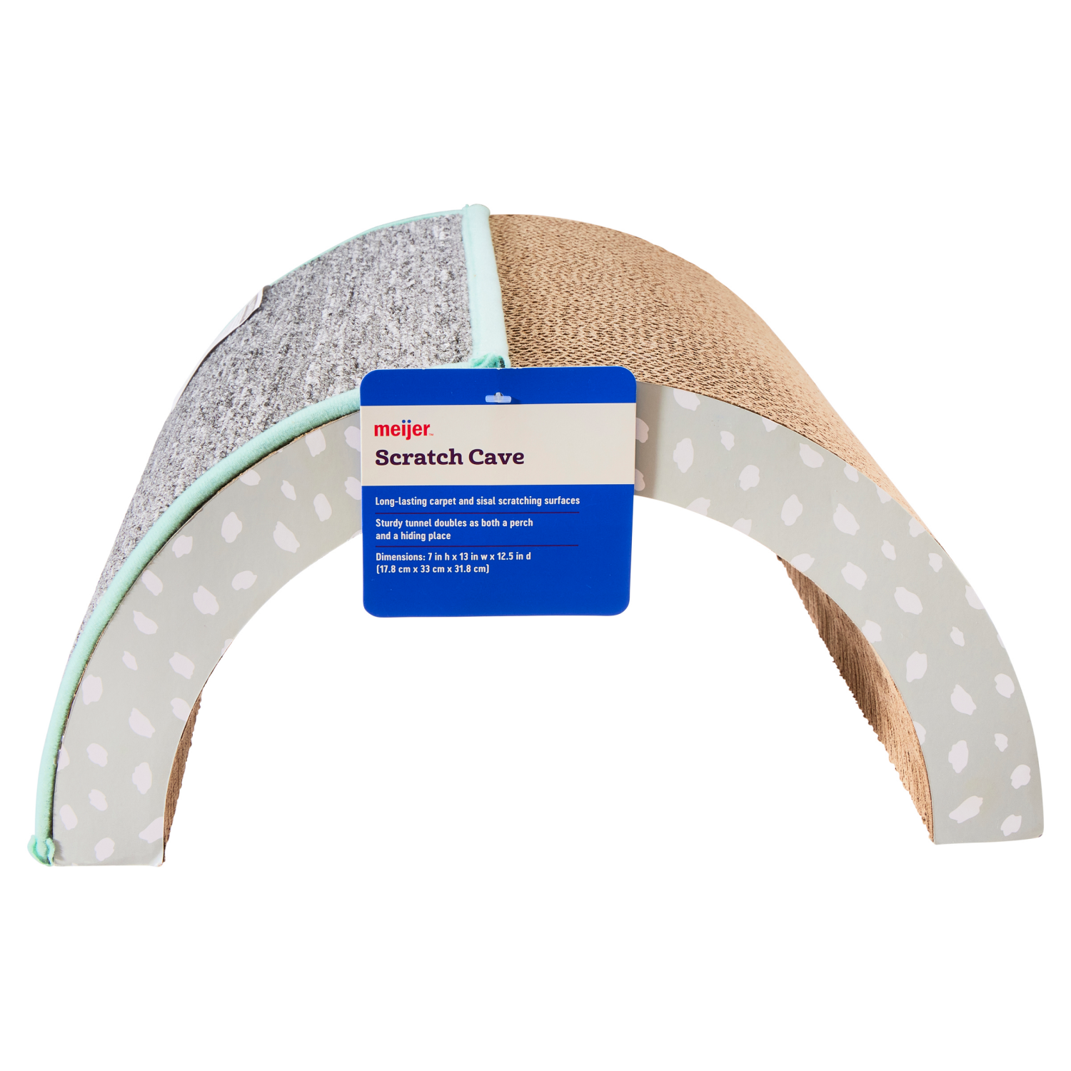 slide 1 of 4, Meijer Multi-Colored Scratch Cave Scratcher, 1 ct