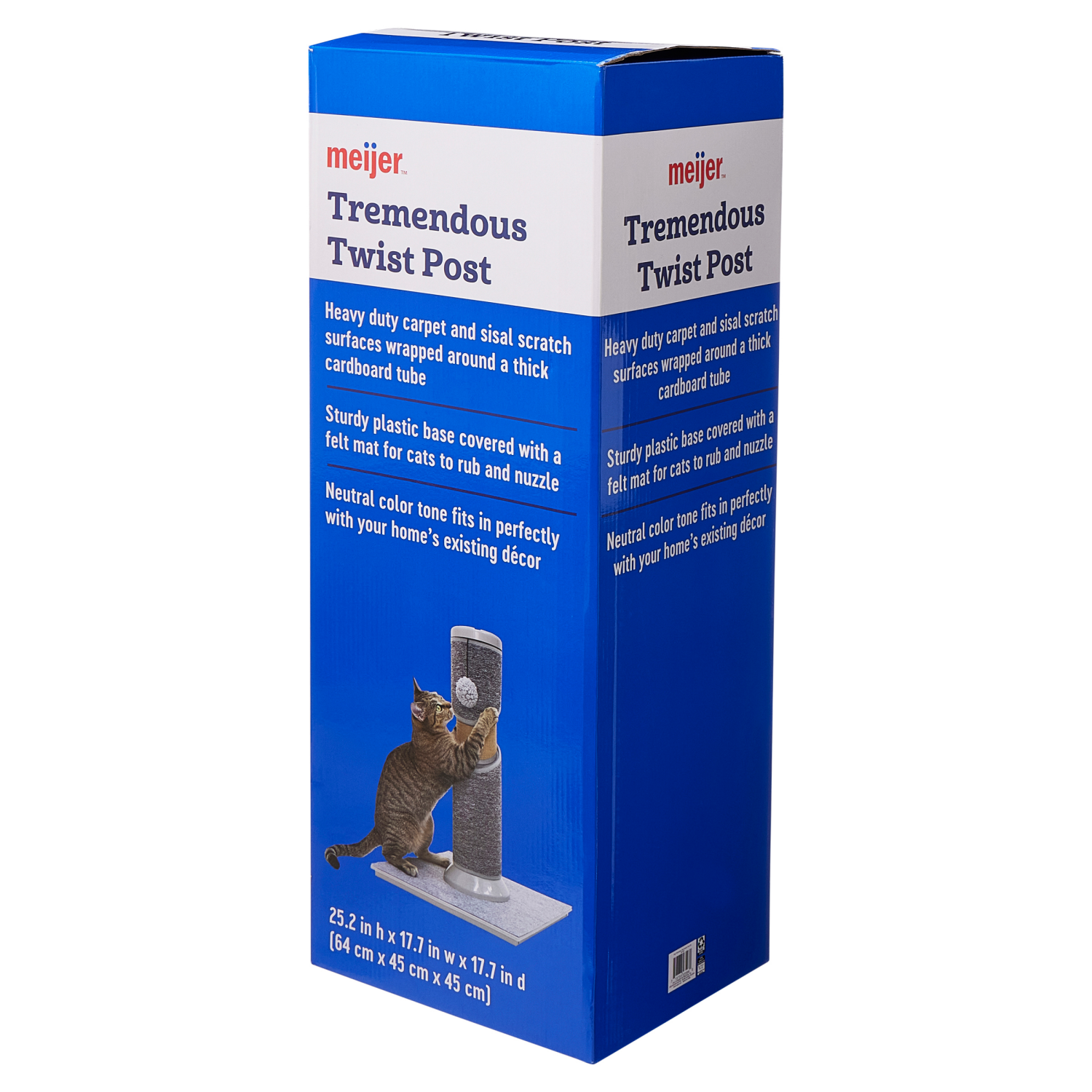 slide 2 of 3, Meijer Gray Tremendous Twist Scratch Post, 1 ct