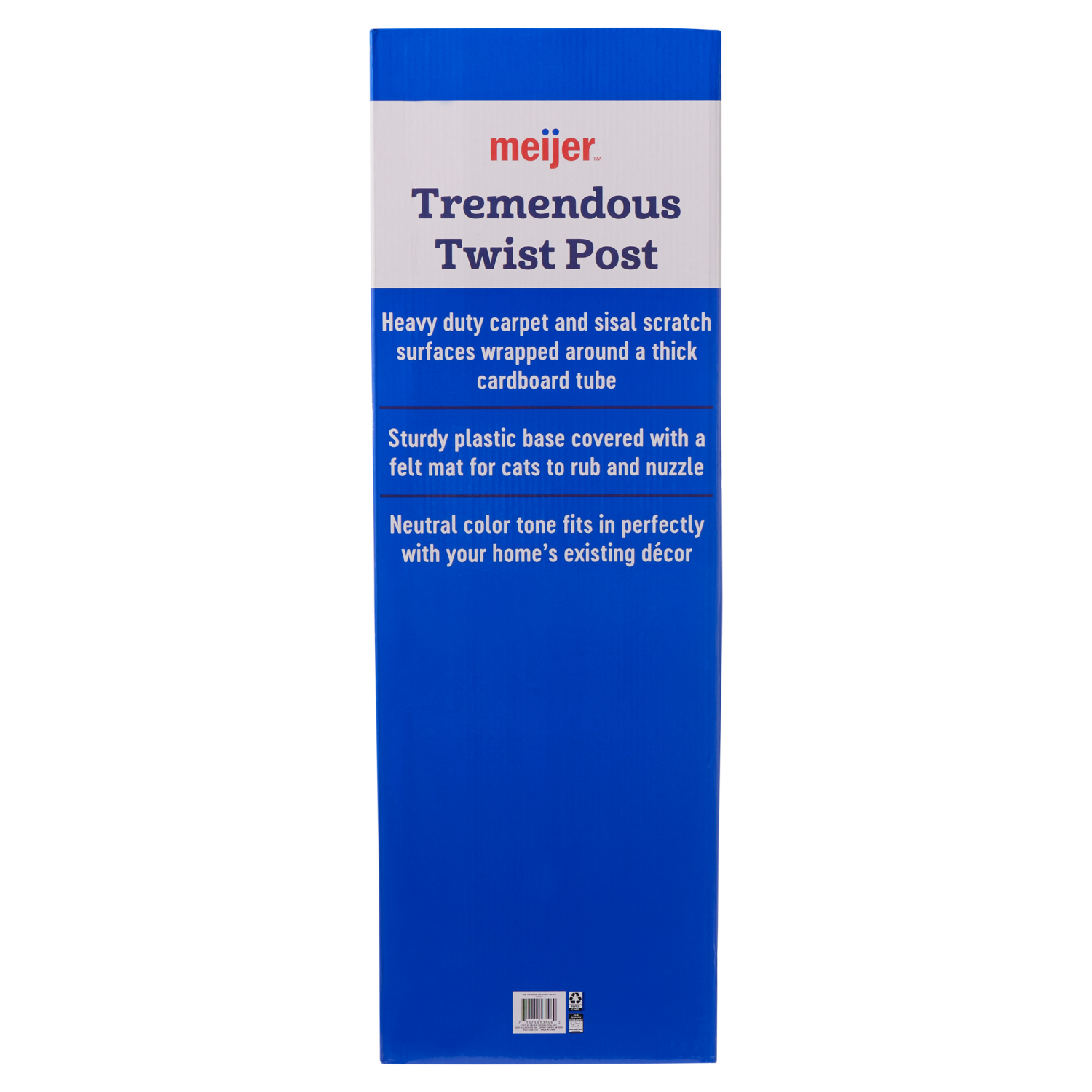 slide 3 of 3, Meijer Gray Tremendous Twist Scratch Post, 1 ct