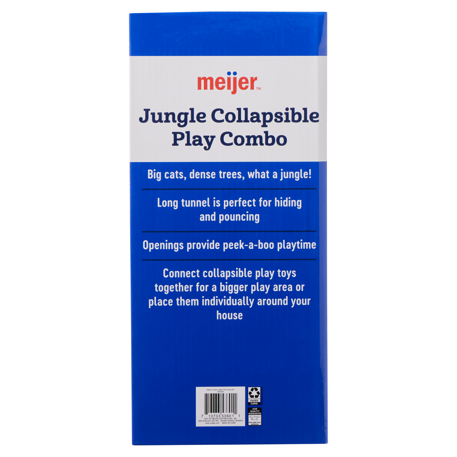 slide 2 of 2, Meijer 2 Cube Jungle Cat Tunnel, 1 ct