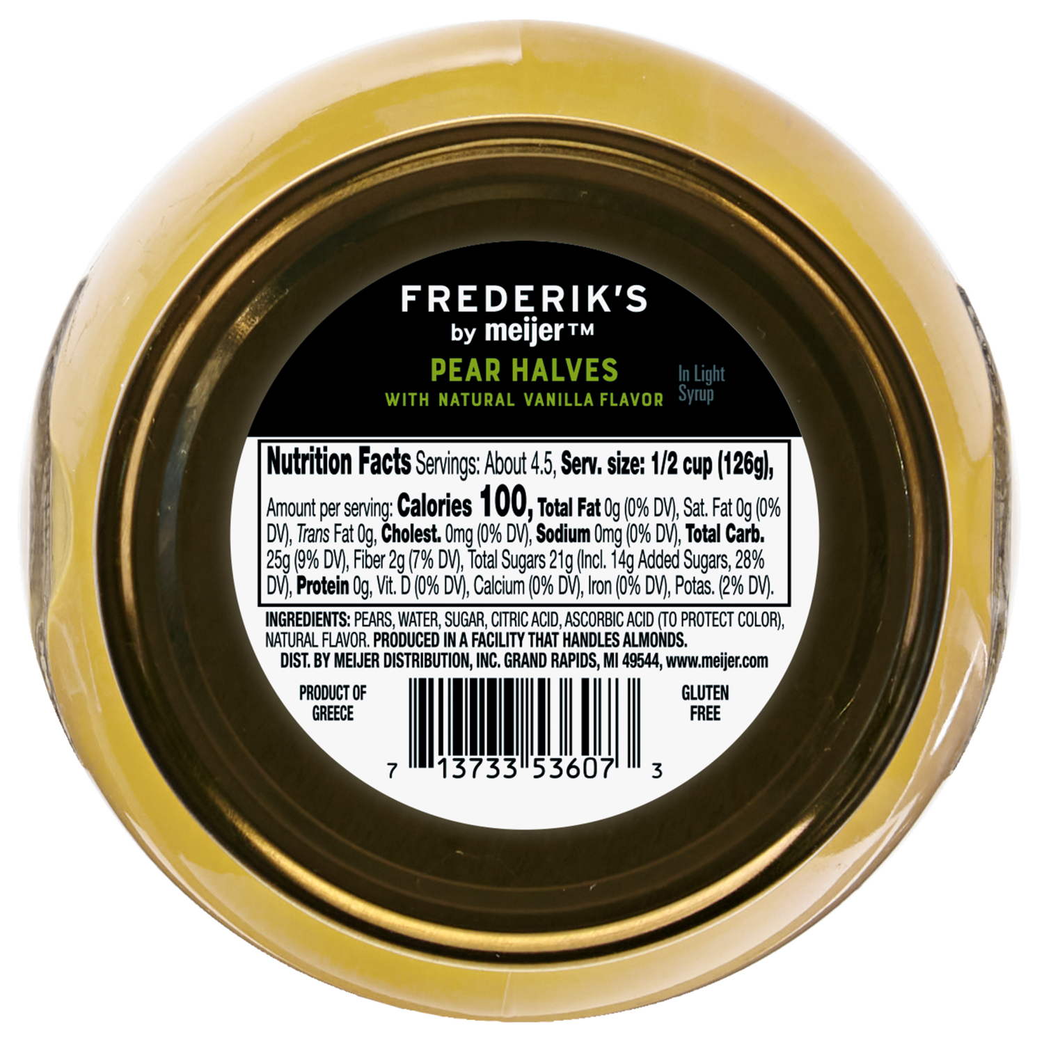 slide 2 of 2, Frederiks By Meijer Frederiks Pear Halves With Vanilla - 19.4 oz, 19.4 oz