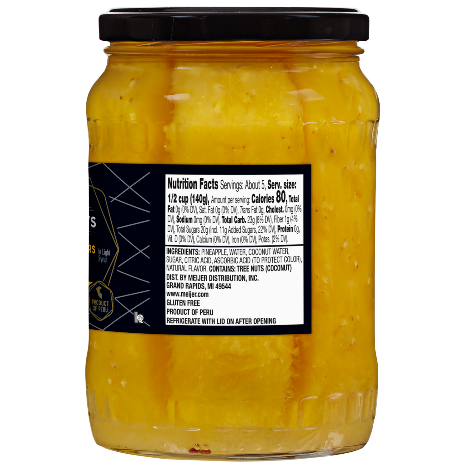 slide 3 of 3, Frederik's By Meijer FREDERIK's PINEAPPLE SPEAR IN COCONUT WATER 24 OZ, 24 oz