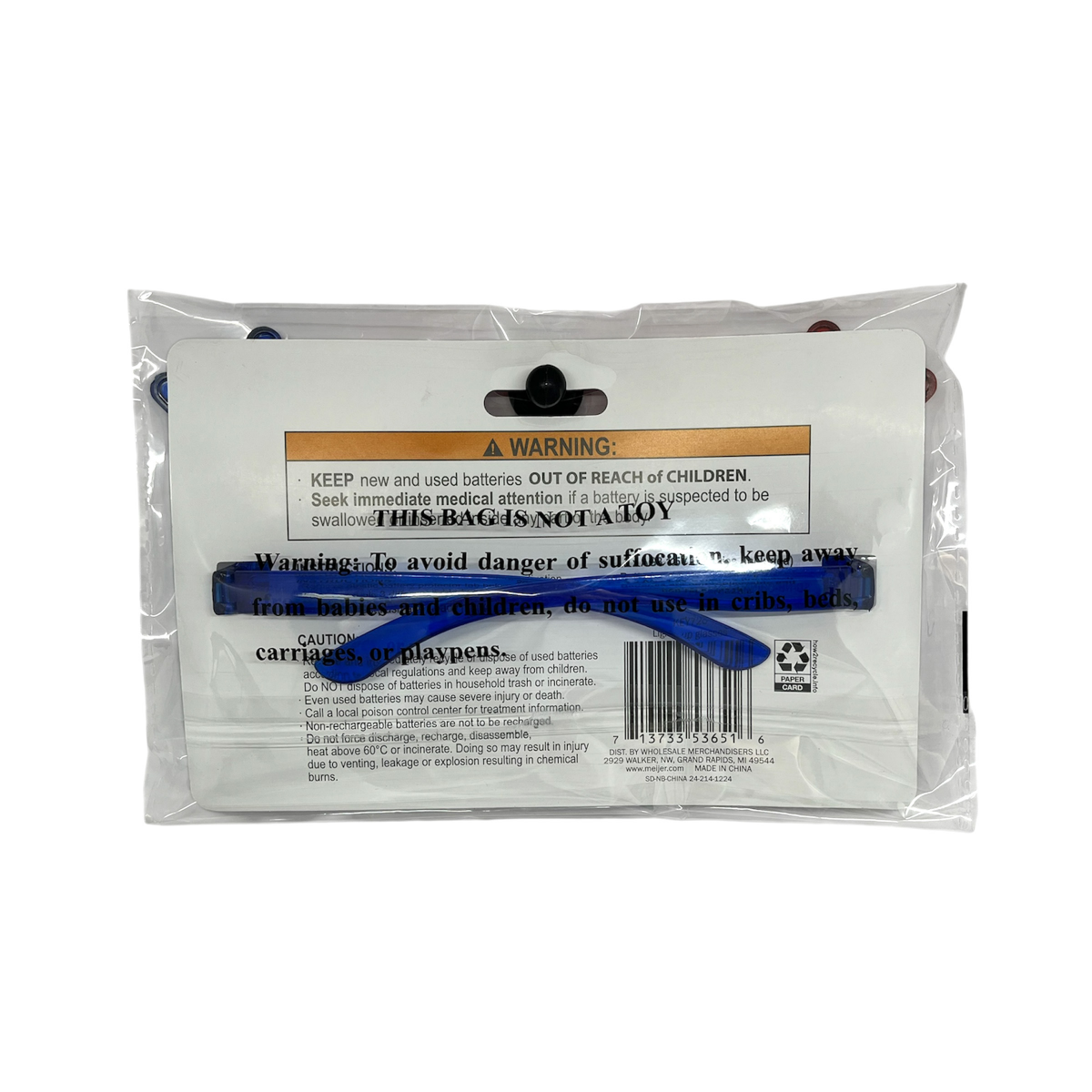 slide 2 of 2, Meijer Corporate Seasonal Patriotic Light Up Glasses, 1 ct