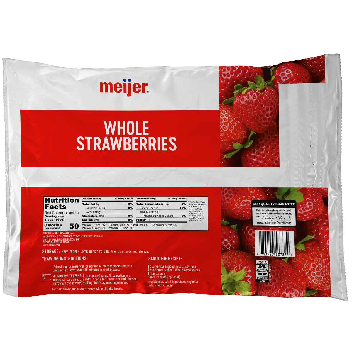slide 2 of 2, Meijer Frozen Strawberries, 64 oz