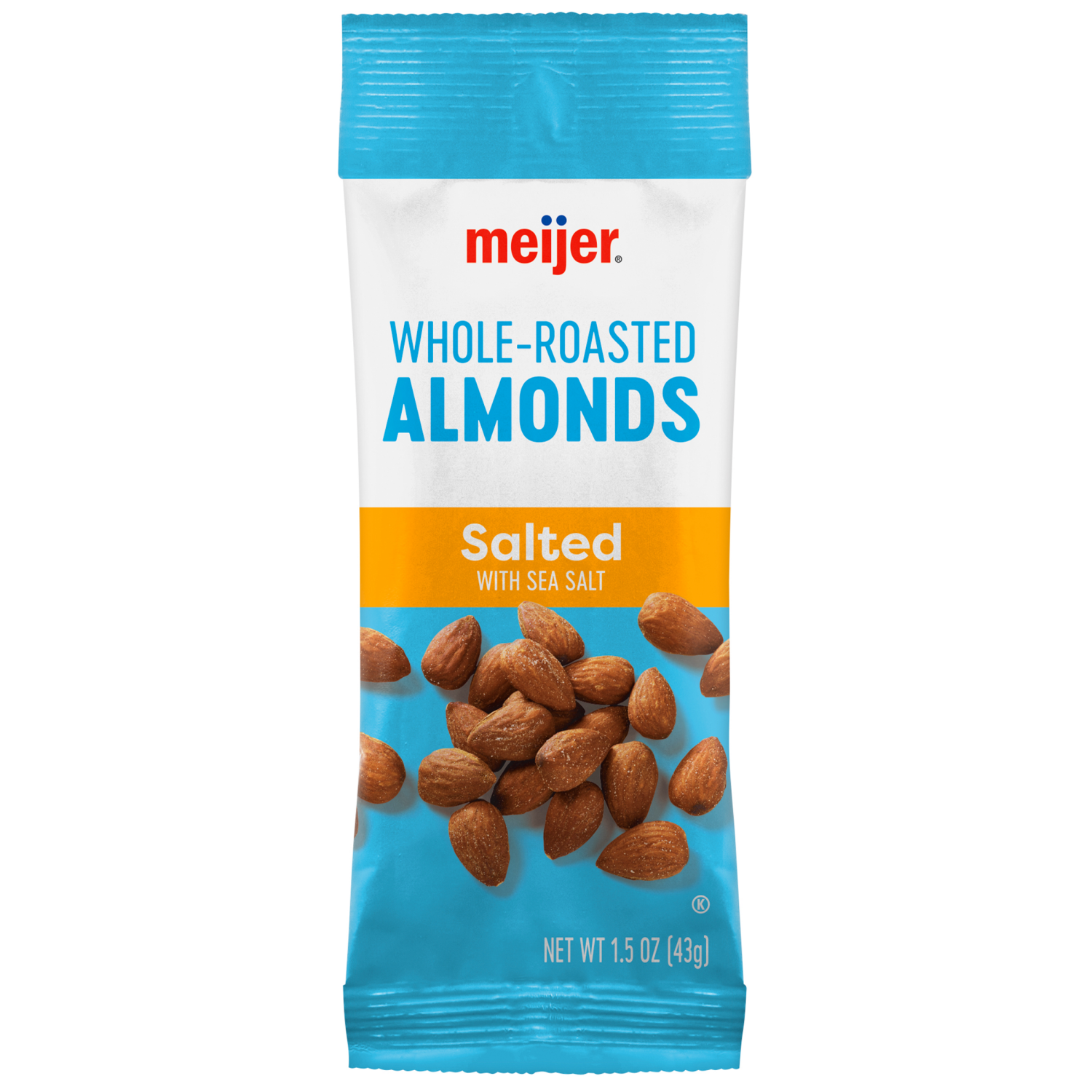 slide 1 of 2, Meijer Roasted & Salted Almonds, 1.5 oz