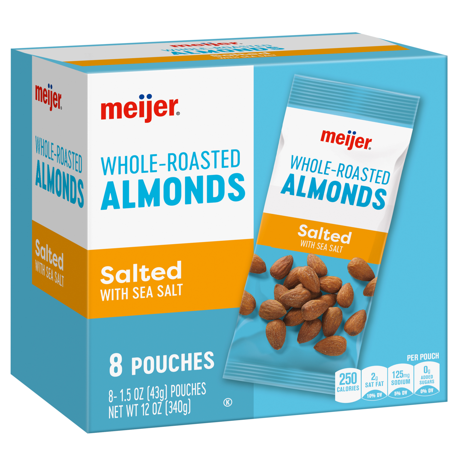 slide 6 of 8, Meijer Roasted & Salted Almonds Multipack - 8 ct, 8 ct