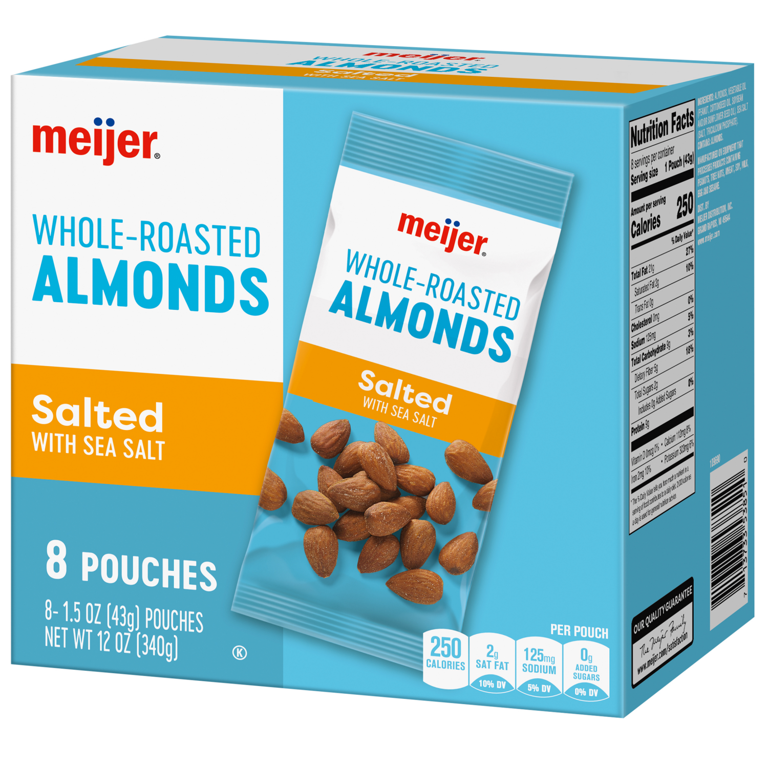 slide 7 of 8, Meijer Roasted & Salted Almonds Multipack - 8 ct, 8 ct