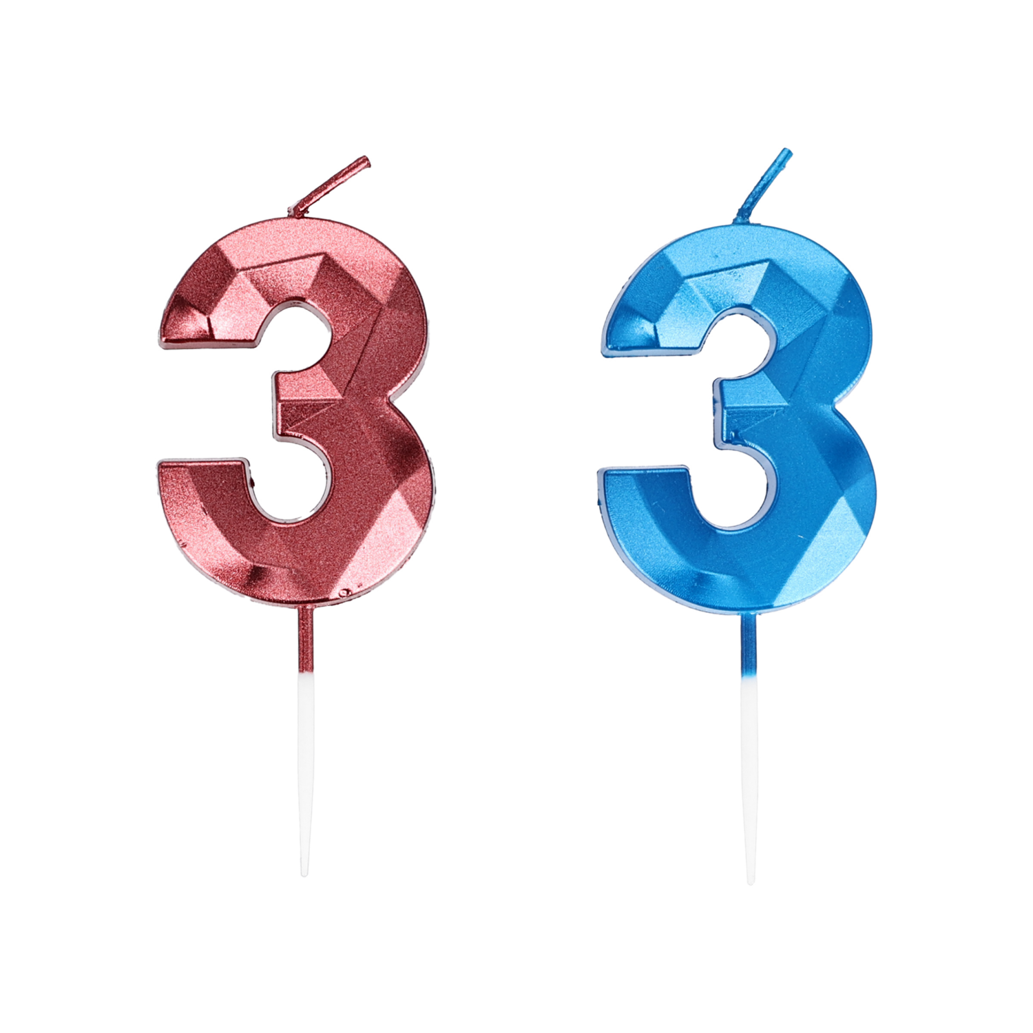 slide 2 of 2, Meijer Birthday Candle, Number 3, 1 ct