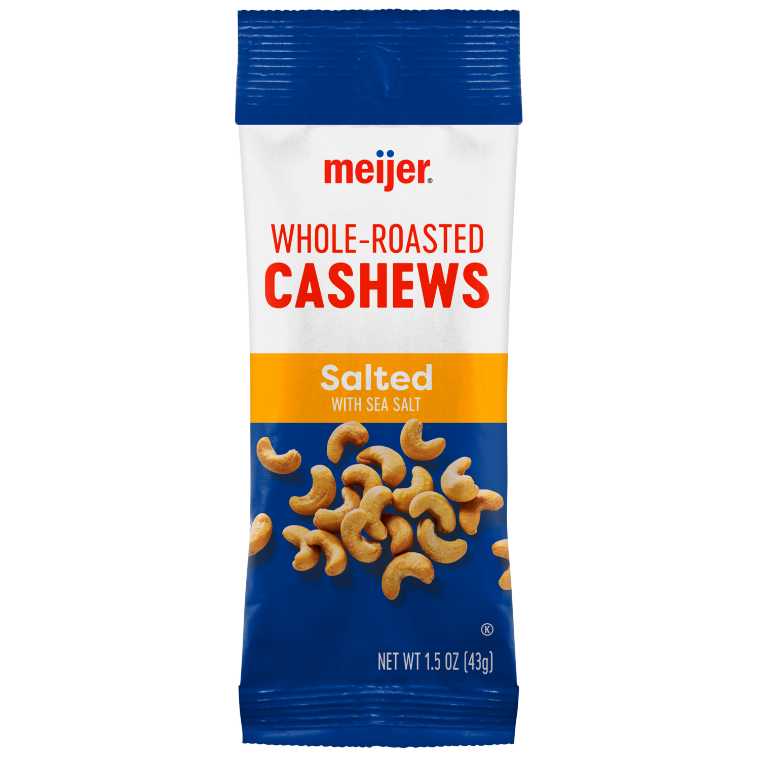 slide 1 of 2, Meijer Roasted & Salted Cashews, 1.5 oz