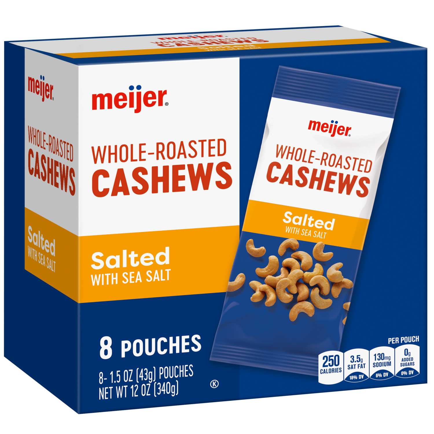 slide 6 of 8, Meijer Roasted & Salted Cashews Multipack, 8 ct